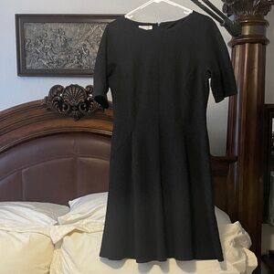 London Style Classic Black Midi Dress